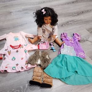 Battat 18" Our Generation Doll and Clothing Accessory Bundle